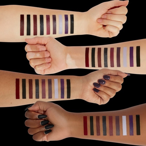 LE SATIN MATTE LIP CREME LEATHER BLACK GOTH MILANI - Picture 6 of 10